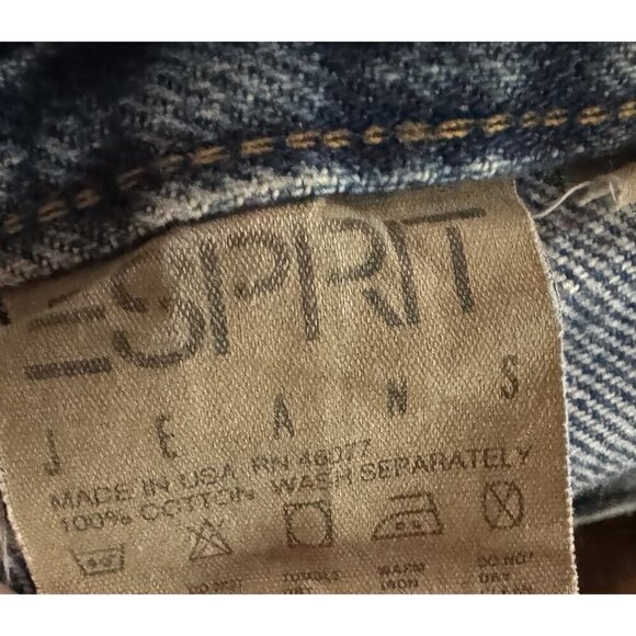 Vintage ESPRIT 90s / 2000s / Y2K Denim Knee Length Skirt Size XS - Picture 6 of 7